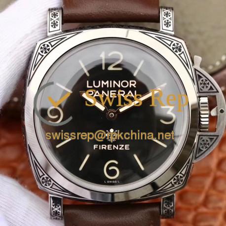 Replica Panerai Luminor Firenze 1950 3 Days PAM972 V9 Stainless Steel Black Dial Swiss P3000