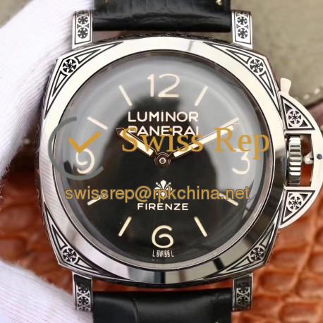 Replica Panerai Luminor Firenze 1950 3 Days PAM972 V9 Stainless Steel Black Dial Swiss P3000