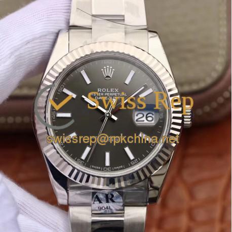 Replica Rolex Datejust II 41MM 126334 AR Stainless Steel 904L Anthracite Dial Swiss 2824-2