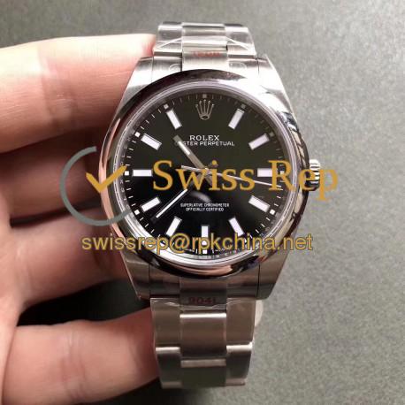 Replica Rolex Oyster Perpetual 39 114300 GM Stainless Steel 904L Black Dial Swiss 3132