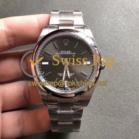 Replica Rolex Oyster Perpetual 39 114300 GM Stainless Steel 904L Anthracite Dial Swiss 3132