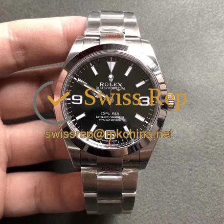 Replica Rolex Explorer 214270 GM Stainless Steel 904L Black Dial Swiss 3132