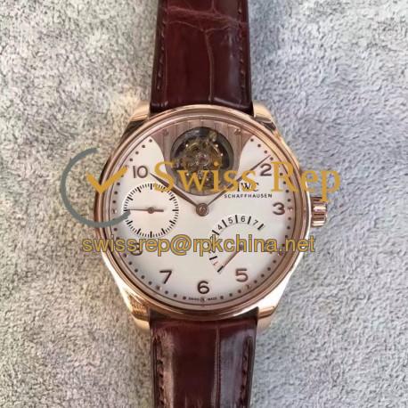 Replica IWC Portuguese Tourbillon Mystery IW504202 TF Rose Gold White Dial Swiss 50900