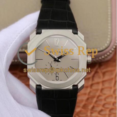 Replica Bvlgari Octo Finissimo 103035 JL Stainless Steel Grey Dial Swiss 2824-2