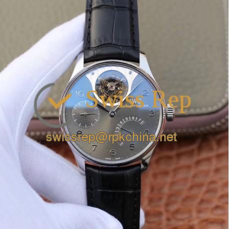 Replica IWC Portuguese Tourbillon Mystery IW504601 ZF Stainless Steel Anthracite Dial Swiss Tourbillon