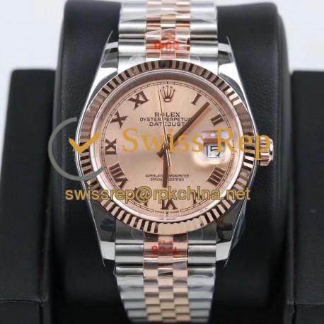 Replica Rolex Datejust 36MM 116231 GM Stainless Steel 904L & Rose Gold Rose Gold Dial Swiss 2824-2