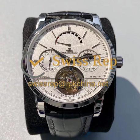 Replica Jaeger-LeCoultre Master Grande Tradition Tourbillon Noob Stainless Steel White Dial Swiss Tourbillon