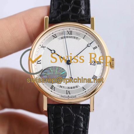 Replica Breguet Classique 5177BA/12/9V6 MKS Yellow Gold Silver Dial M9015