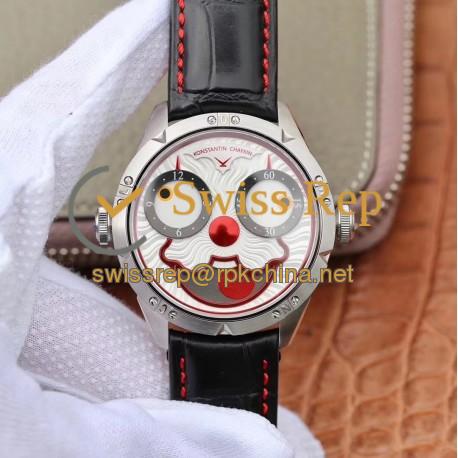 Replica Konstantin Chaykin Joker Noob Stainless Steel White & Red Joker Dial Seiko NH35A