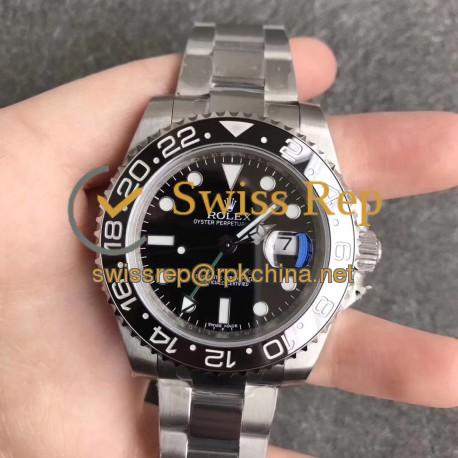 Replica Rolex GMT-Master II 116710LN EW Stainless Steel Black Dial Swiss 2836-2