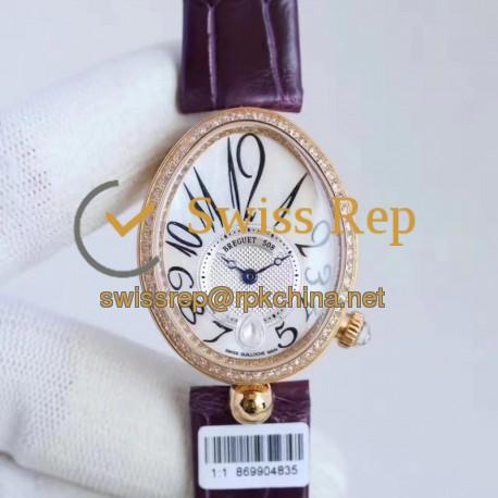 Replica Breguet Reine de Naples 8918BR/58/964/D00D ZF Rose Gold & Diamonds Mother Of Pearl Dial Swiss Caliber 537/3