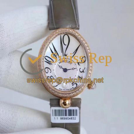 Replica Breguet Reine de Naples 8918BR/58/964/D00D ZF Rose Gold & Diamonds Mother Of Pearl Dial Swiss Caliber 537/3