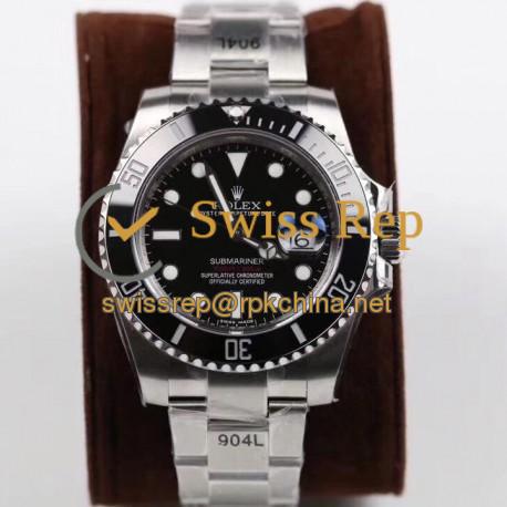 Replica Rolex Submariner Date 116610LN GM Stainless Steel 904L Black Dial Swiss 3135