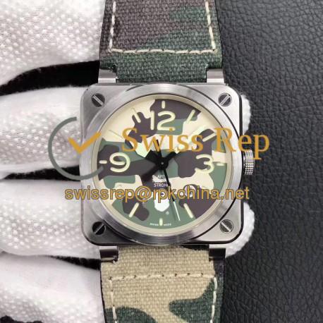 Replica Bell & Ross BR 03-92 Steel Bape Noob V3 Stainless Steel Camouflage Apes Dial M9015