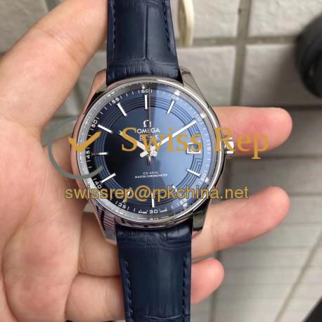 Replica Omega De Ville Hour Vision Co-Axial 41MM 431.33.41.21.03.001 VS Stainless Steel Blue Dial Swiss 8900