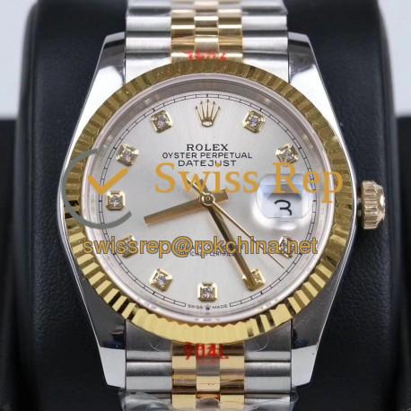 Replica Rolex Datejust 36MM 116233 GM Stainless Steel 904L & Yellow Gold Silver Dial Swiss 2824-2