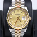 Replica Rolex Datejust 36MM 116233 GM Stainless Steel 904L & Yellow Gold Champagne Dial Swiss 2824-2