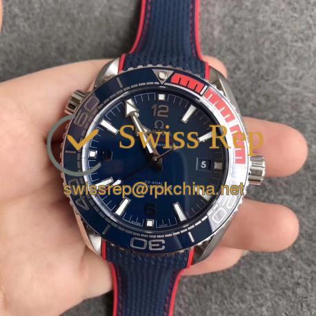 Replica Omega Seamaster Planet Ocean 600M Pyeongchang 2018 522.32.44.21.03.001 VS Stainless Steel Blue Dial Swiss 8900