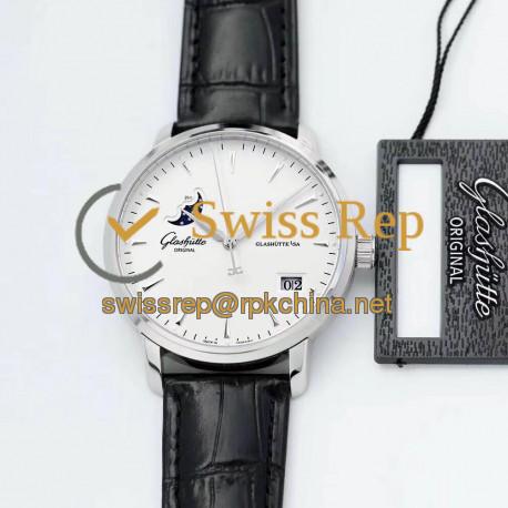 Replica Glashutte Senator Excellence Panorama Date Moon Phase 1-36-04-05-02-02 ETC Stainless Steel White Dial Swiss 36-04