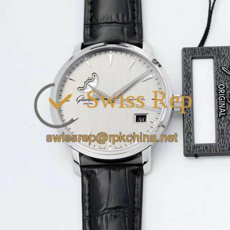 Replica Glashutte Senator Excellence Panorama Date Moon Phase 1-36-04-03-02-02 ETC Stainless Steel Grey Dial Swiss 36-04