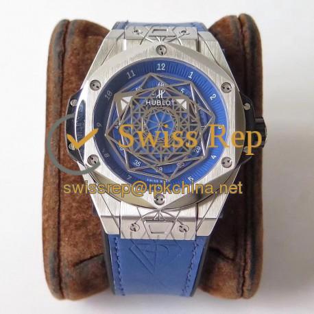 Replica Hublot Big Bang Sang Titanium Blue 415.NX.7179.VR.1704.MXM18 TMF Titanium Blue Dial Swiss HUB1213 UNICO Manufacture