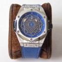 Replica Hublot Big Bang Sang Titanium Blue 415.NX.7179.VR.1704.MXM18 TMF Titanium Blue Dial Swiss HUB1213 UNICO Manufacture