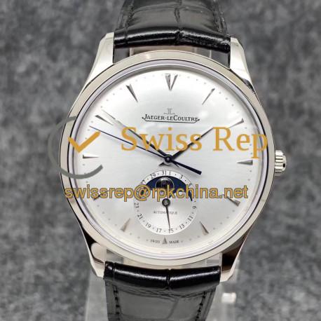 Replica Jaeger-LeCoultre Master Ultra Thin Moon 1368420 GF Stainless Steel Silver Dial Swiss JLC 925