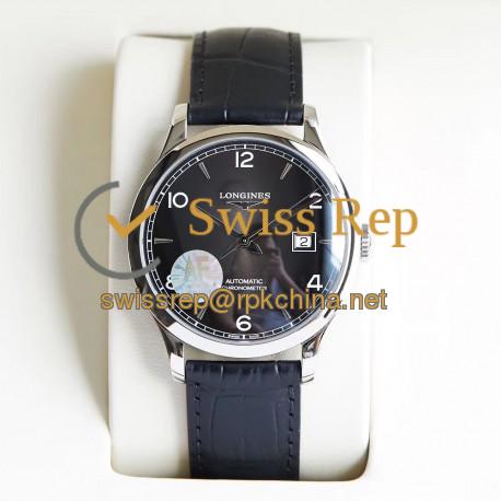 Replica Longines Record L2.820.4.56.2 AF Stainless Steel Black Dial Swiss L888.4