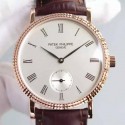 Replica Patek Philippe Calatrava 5119R Rose Gold White Dial Swiss 215PS