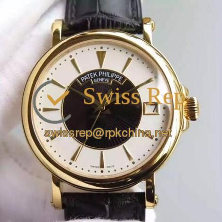 Replica Patek Philippe Calatrava 5153 Yellow Gold White & Black Dial Swiss 324SC