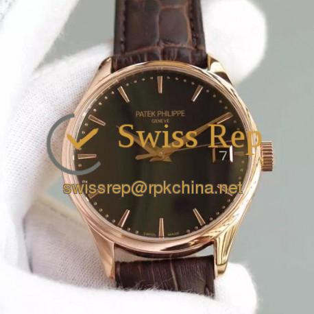 Replica Patek Philippe Calatrava 5227R-001 Rose Gold Black Dial Swiss 324SC