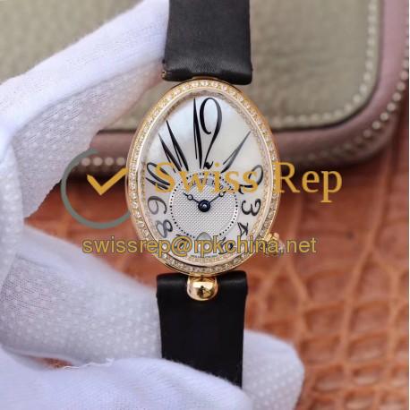 Replica Breguet Reine de Naples 8918BA/58/964/D00D ZF Yellow Gold & Diamonds Mother Of Pearl Dial Swiss Caliber 537/3