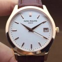 Replica Patek Philippe Calatrava 5296 Rose Gold White Dial Swiss 324SC