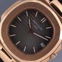 Replica Patek Philippe Nautilus Jumbo 5711 Rose Gold Gray Dial Swiss 2824