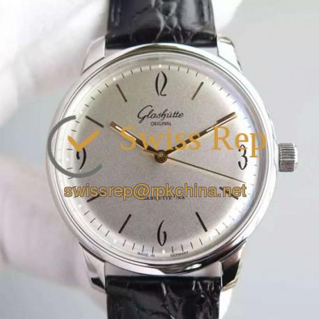 Replica Glashutte Senator Sixties Stainless Steel White Dial Swiss Caliber 39-52