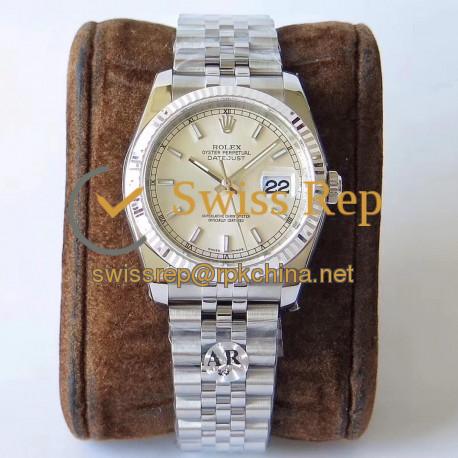 Replica Rolex Datejust 36MM 116234 AR V2 Stainless Steel 904L Silver Dial Swiss 3135