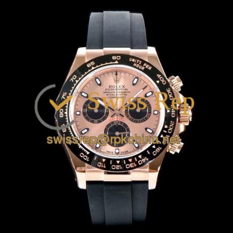 Replica Rolex Daytona Cosmograph 116515LN AR V2 Rose Gold Plated Stainless Steel 904L Rose Gold Dial Swiss 4130 Run 6@SEC