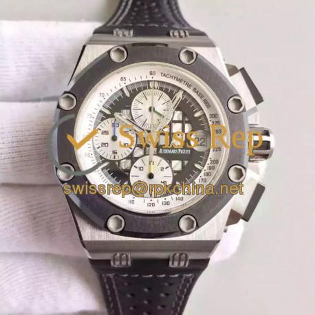 Replica Audemars Piguet Royal Oak Offshore Rubens Barrichello II 26078IO.OO.D001VS.01 JF V2 Titanium Black Dial Swiss 3126