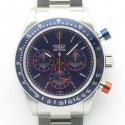 Replica Rolex Daytona Cosmograph Blue/Red Pushers BP Stainless Steel Blue Dial Swiss 4130 Run 6@SEC