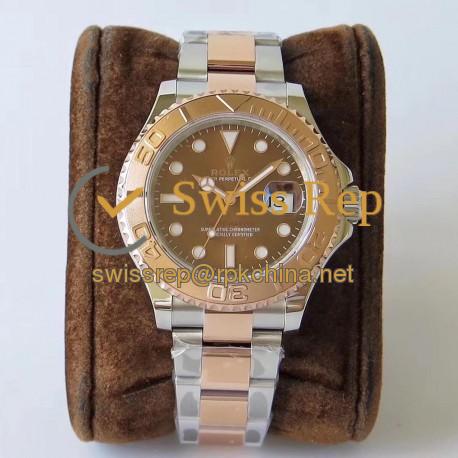 Replica Rolex Yacht-Master 40 116621 VR Stainless Steel & Rose Gold Chocolate Dial Swiss 2836-2