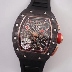 RM011 NTPT Chrono Lotus F1 Team Romain Grosjean KVF Forged Carbon Black Dial 7750 V2