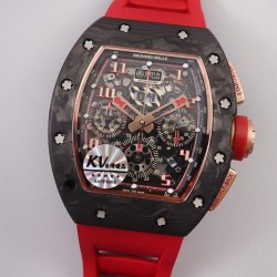 RM011 NTPT Chrono Lotus F1 Team Romain Grosjean KVF Forged Carbon Black Dial 7750 V2