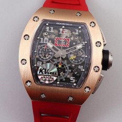 RM011 Chrono KVF Rose Gold Black Dial 7750 V3