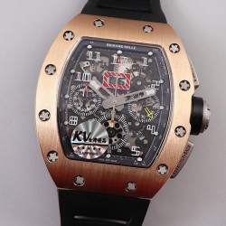 RM011 Chrono KVF Rose Gold Black Dial 7750 V3