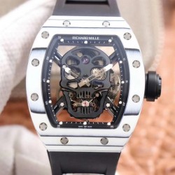 RM052-01 JBF White Forged Carbon Skeleton Dial Tourbillon