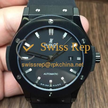 Replica Hublot Classic Fusion Black Ceramic Black Dial Swiss 2824-2