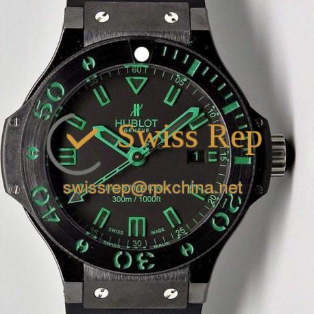 Replica Hublot Big Bang King Green Magic Ceramic Black Dial Swiss HUB4100