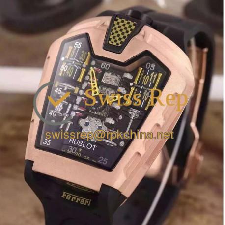 Replica Hublot LaFerrari MP-05 Rose Gold Yellow & Skeleton Dial Swiss 2824