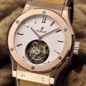 Replica Hublot Classic Fusion Tourbillon Rose Gold White Dial Swiss Tourbillon