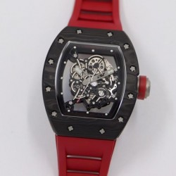 RM055 KVF V3 NTPT Black Dial Red Rubber Strap M8215